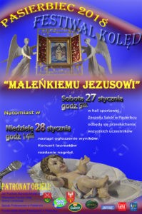 Plakat - festiwal kolęd Pasierbiec 2018