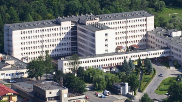 Szpital Powiatowy w Limanowej widok z lotu ptaka