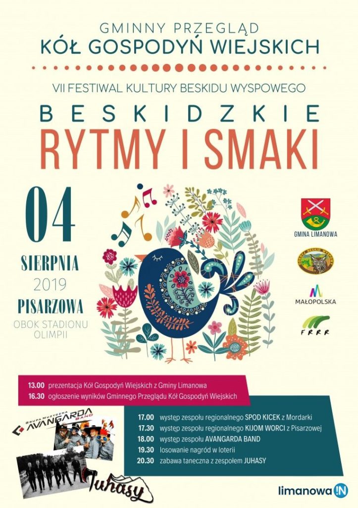 VII Festiwal Kultury Beskidu 2019                           u Wyspowego Beskidzkie Rytmy i Smaki