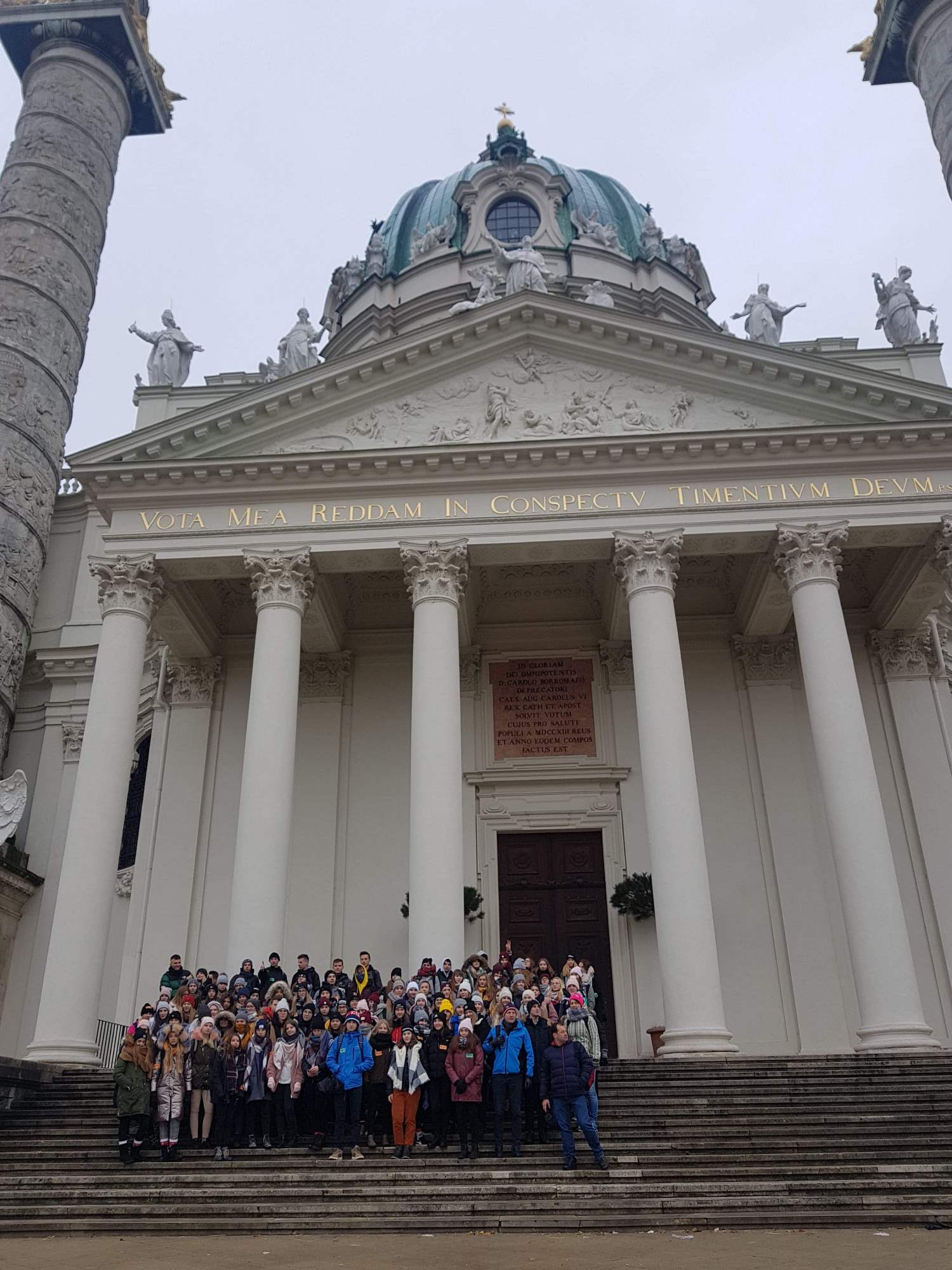 Wizyta uczniów "Ekonoma" w Wiedniu - jarmark bożonarozeniowy
