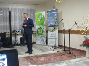 Noworoczne Spotkanie Samorzadowe w Gminie Tymbark - Starosta Limanowski podczas przemówienia