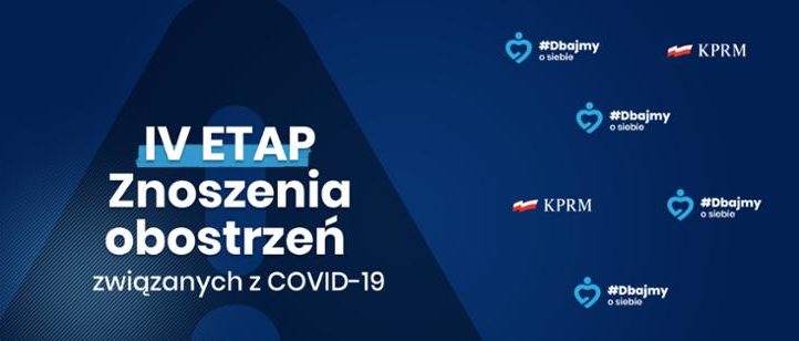 IV etap znoszenia obostrzeń w związku z COVID-19 - plakat informacyjny gov.pl