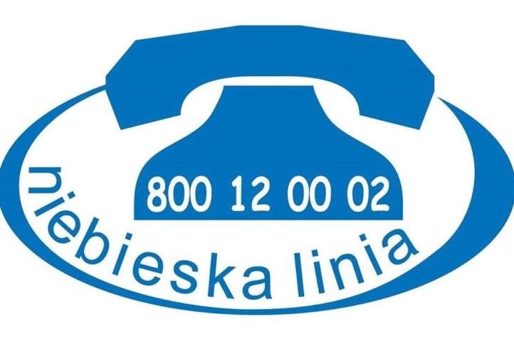 niebieska linia logo, kontakt