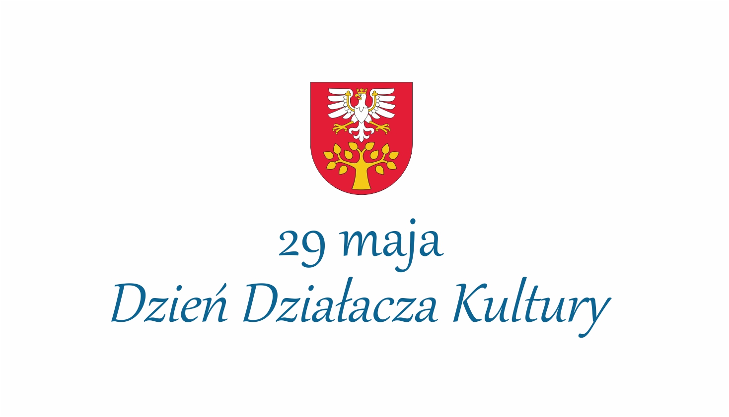 29 maja - ogólnopolski dzień działacza kultury - plakat informacyjny z logo powiatu