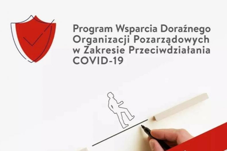 Program Wsparcia doraźnego NGO w Zakresie Przeciwdziałania COVID-19- plakat informacyjnyny