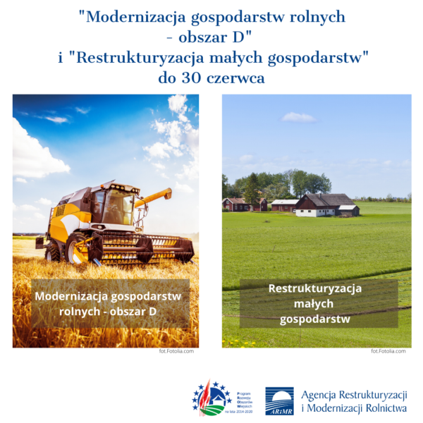 Mdernizacja i restrukturyzacja gospodarstw rolnych- plakaty informacyjne MARR