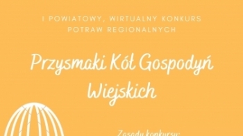 Powiatowy Wirtualny Konkurs Potraw Regionalnych - plakat