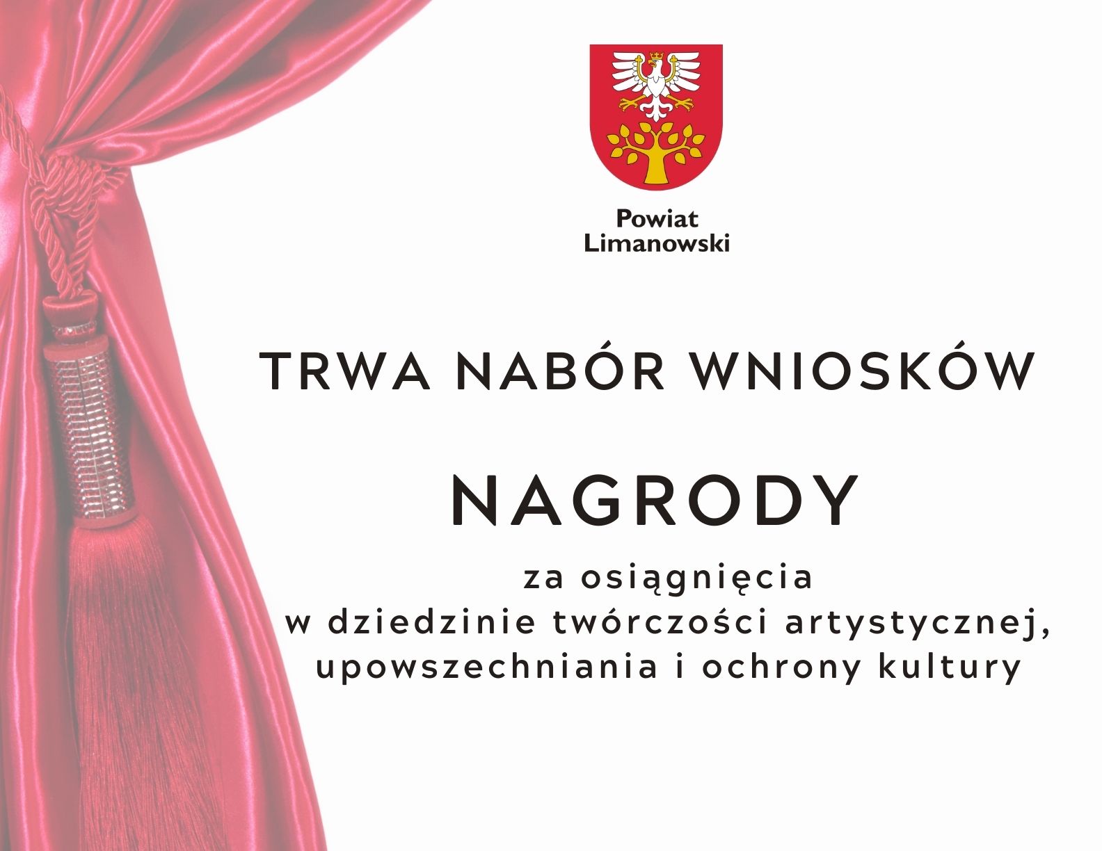 plakat - nabór wniosków - kultura