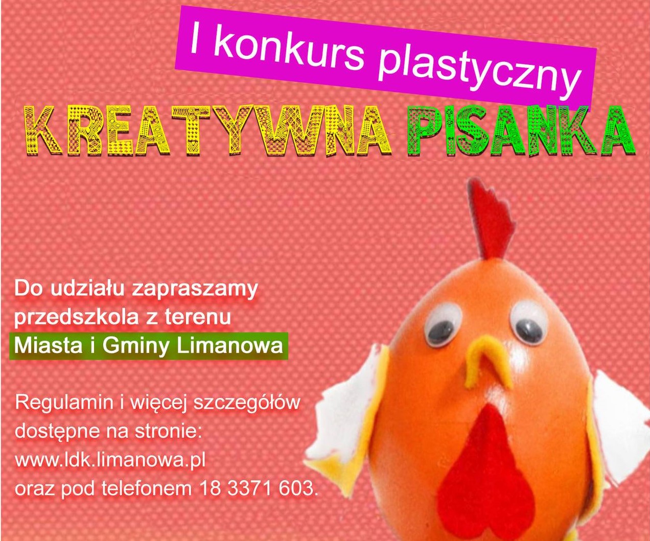 plakat - I konkurs plastyczny kreatywna pisanka