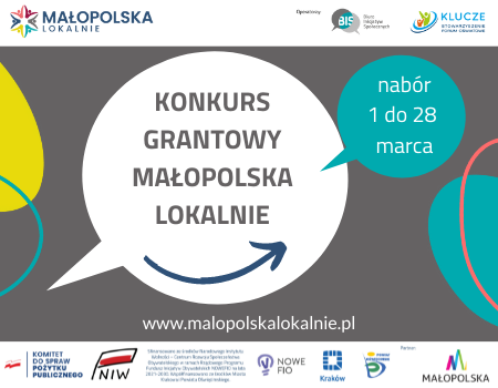 Plakat- konkurs grantowy Małopolska Lokalnie