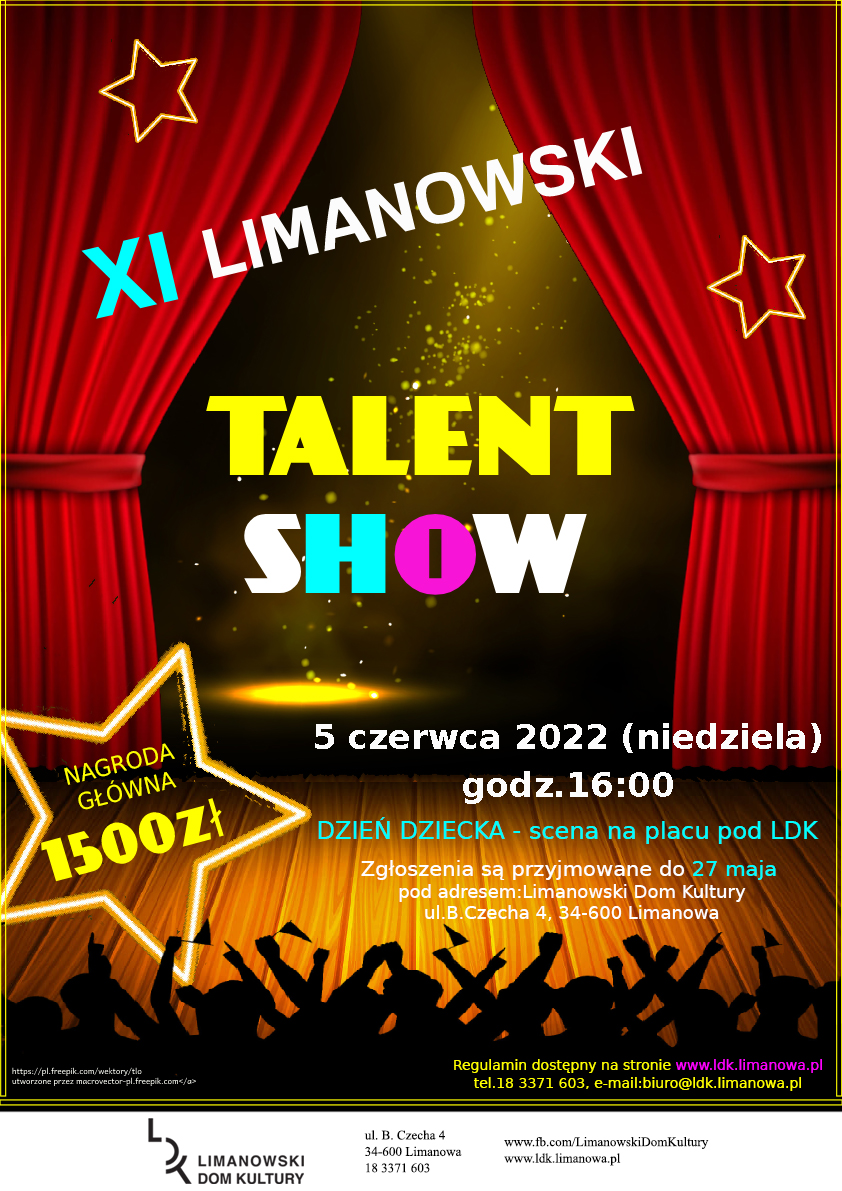 Plakat- Powraca "Limanowski Talent Show"