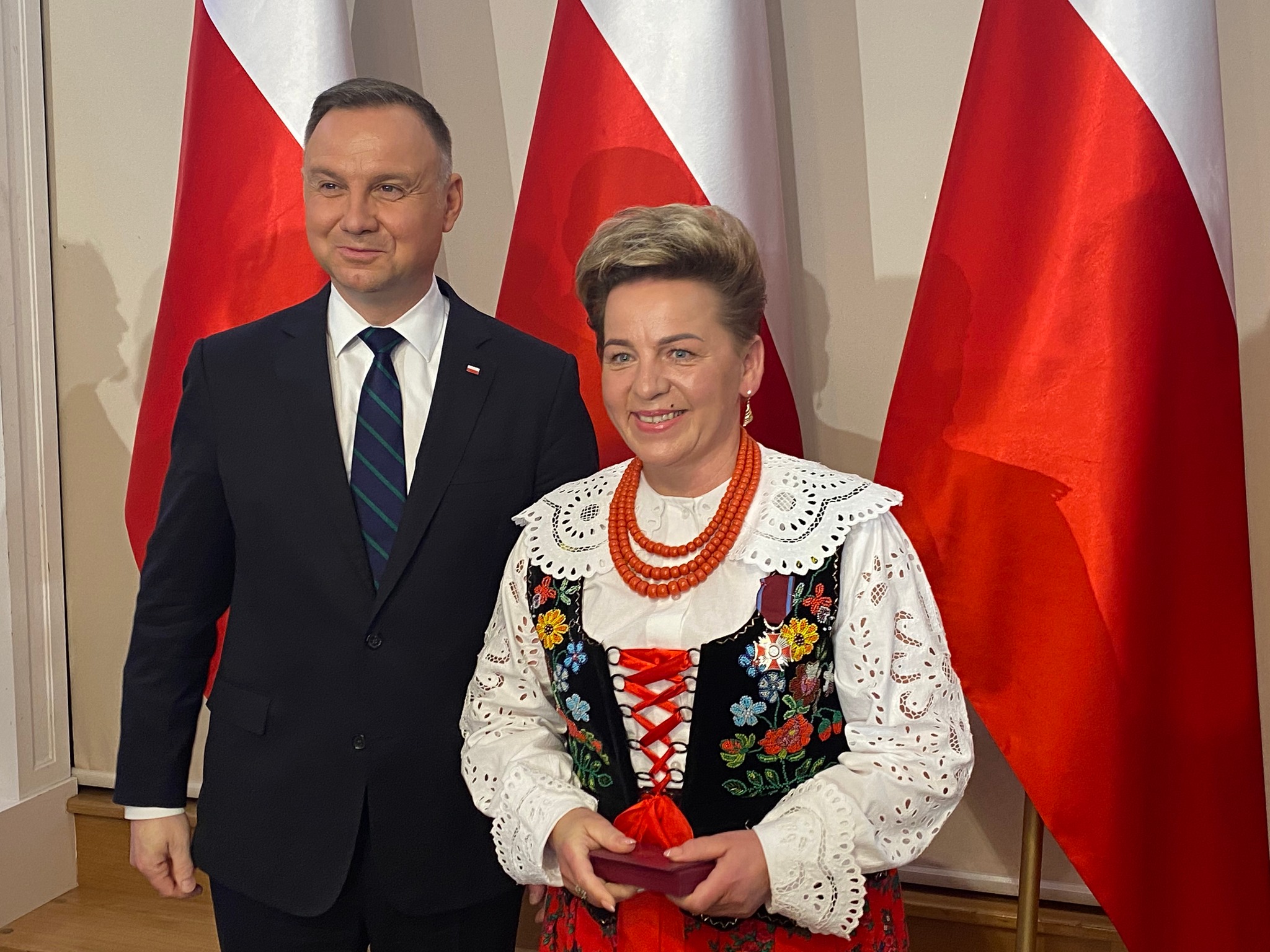Zdjęcie Wicestarosty wraz z Prezydentem RP Andrzejem Dudą
