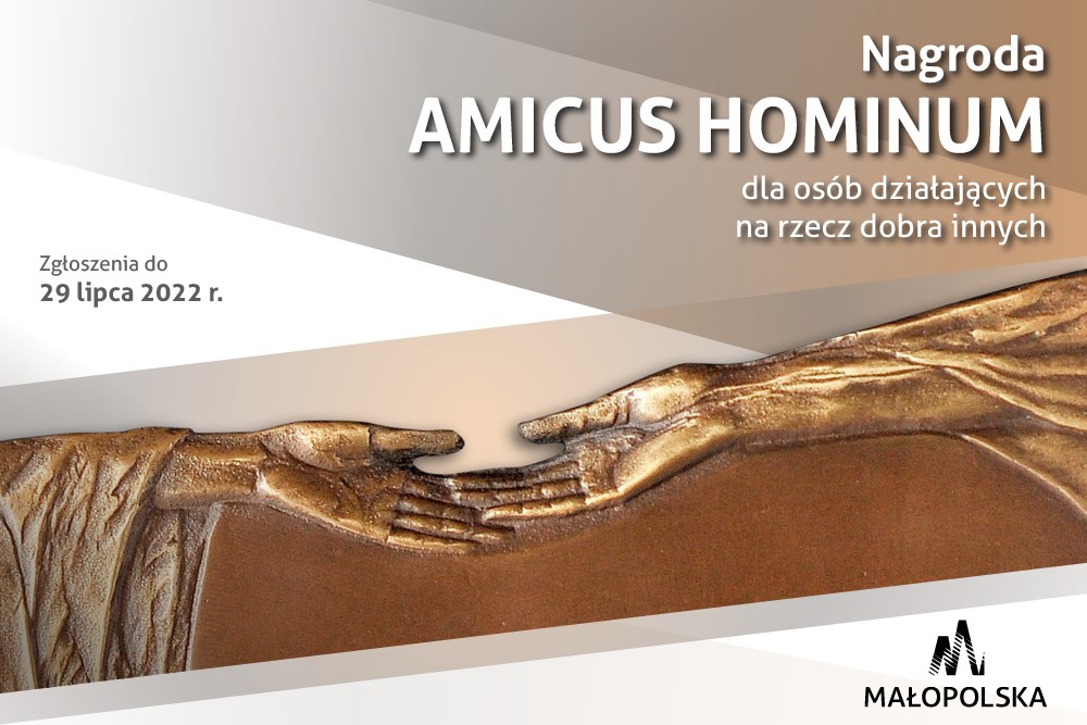 Plakat dot. nagrody "Amicus Hominum"