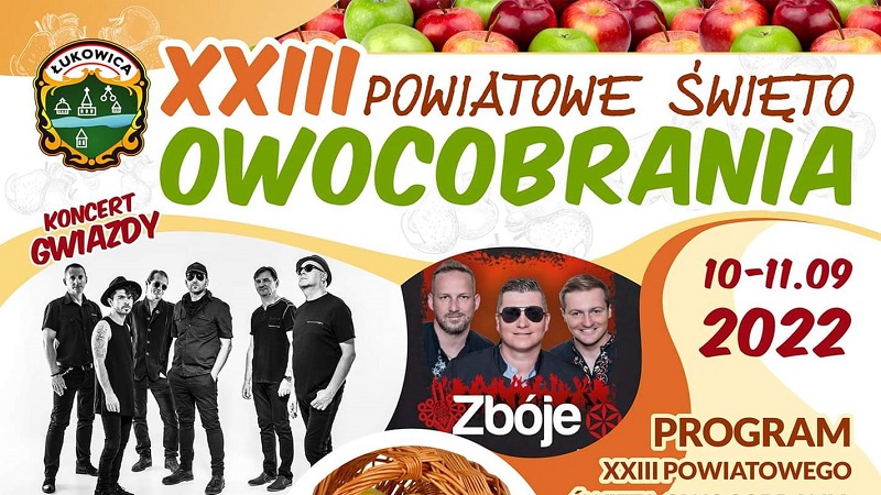 XXIII Powiatowe Święto Owocobrania w Łukowicy - plakat 1