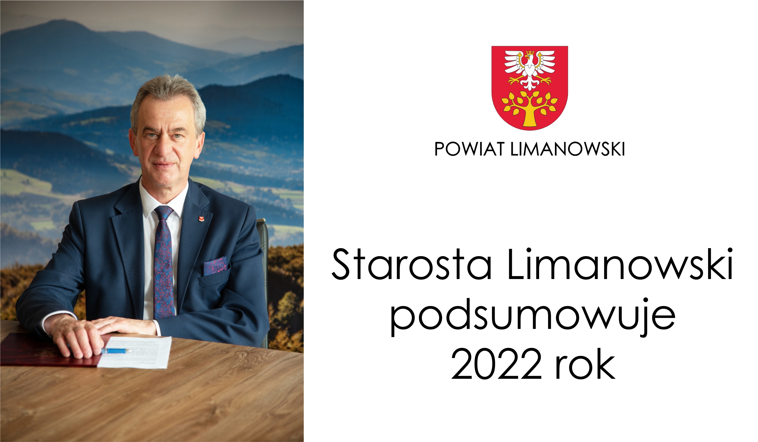 Zdjecie portretowe Starosty Limanowskiego Mieczysława Urygi 2022