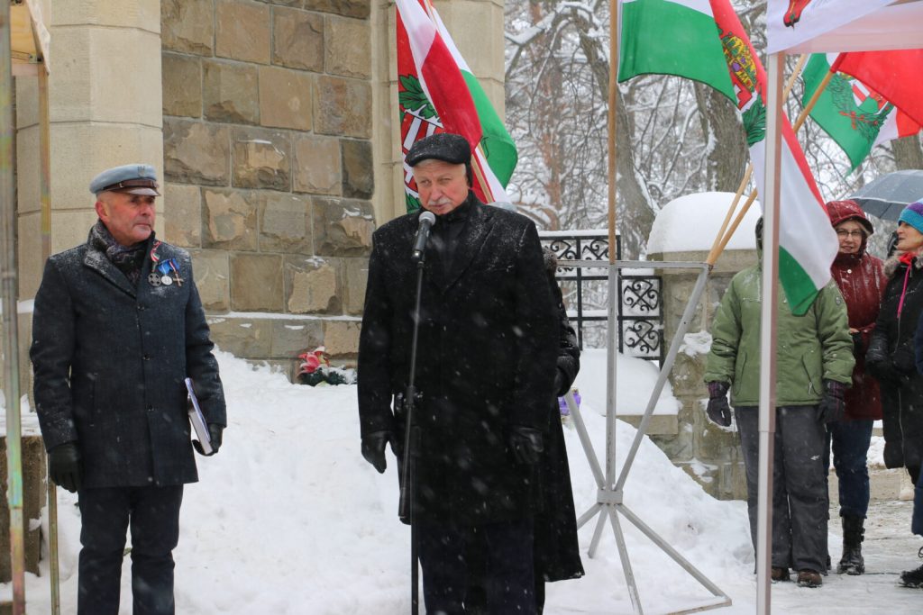 burmistrz Władysław Bieda podczas powitania