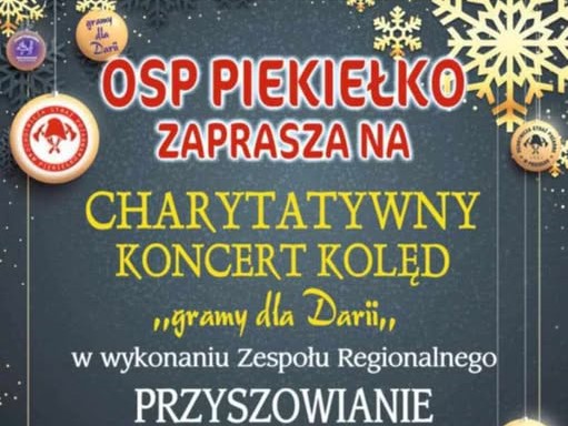 Charytatywny Koncert Kolęd "gramy dla Darii" - zaproszenie