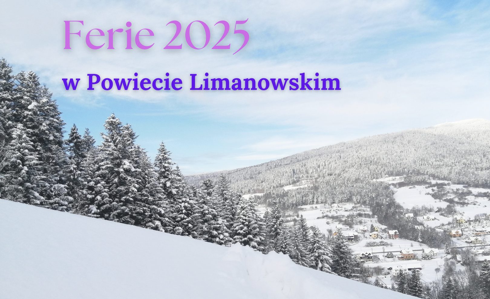 Ferie 2025 w Powiecie Limanowskim - grafika