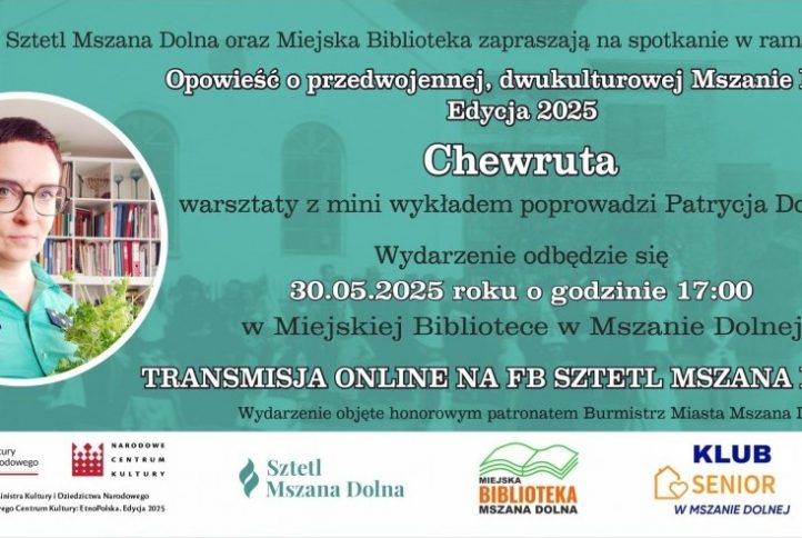 Zapraszamy na warsztaty chewruty – dialogu z Patrycją Dołowy